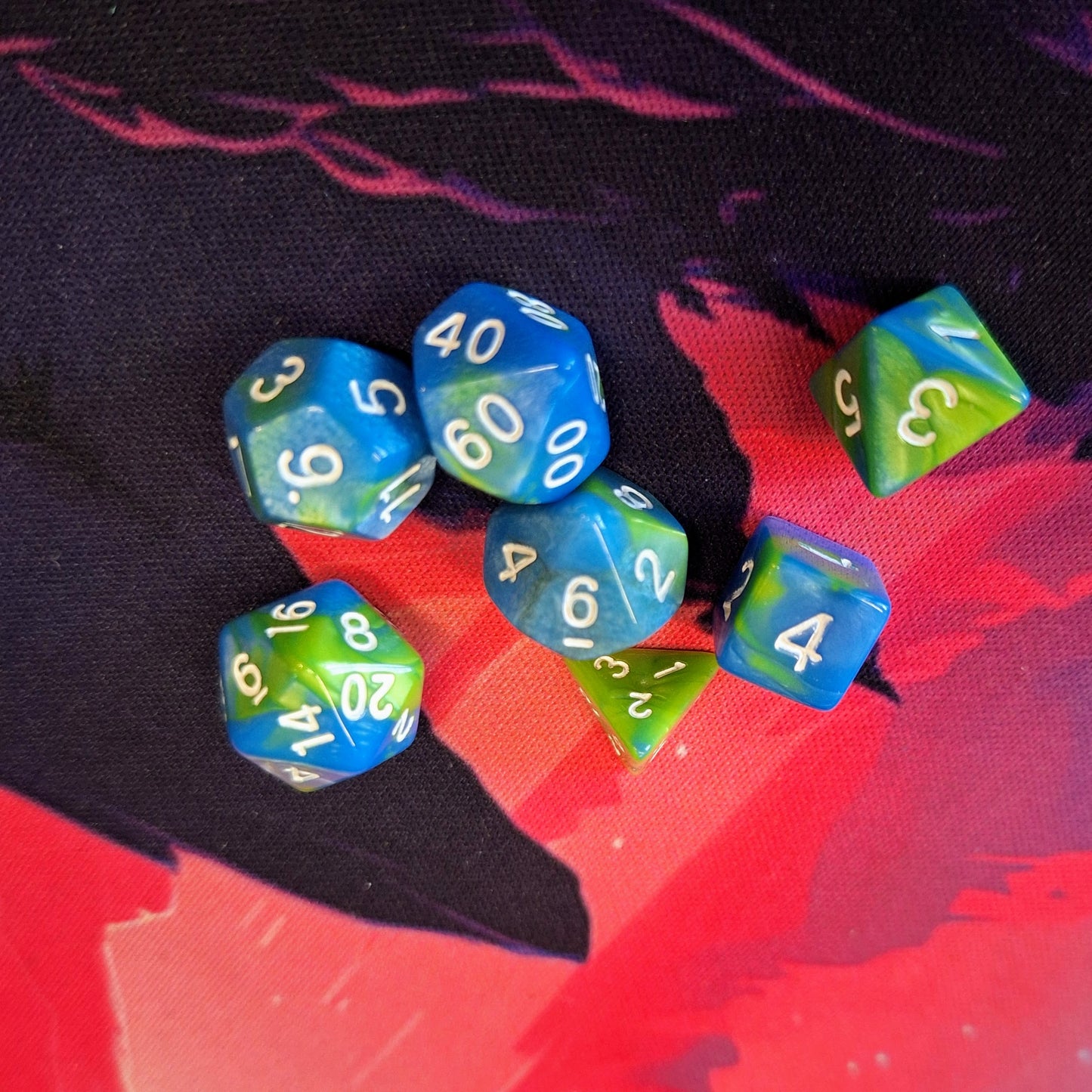 Set de Dados RPG Miniatura (7 piezas en tubo)
