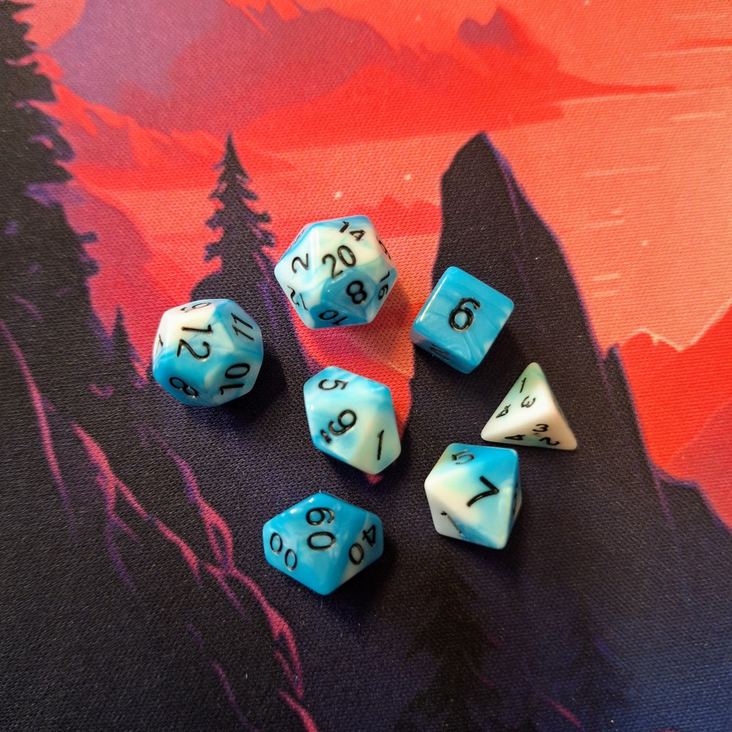 Set de Dados RPG Miniatura (7 piezas en tubo)