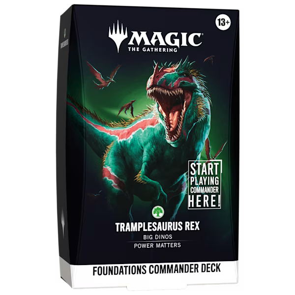 Magic: The Gathering - Mazo Commander Foundations: Tramplesaurus Rex (EN) - Mazo Preconstruido TCG