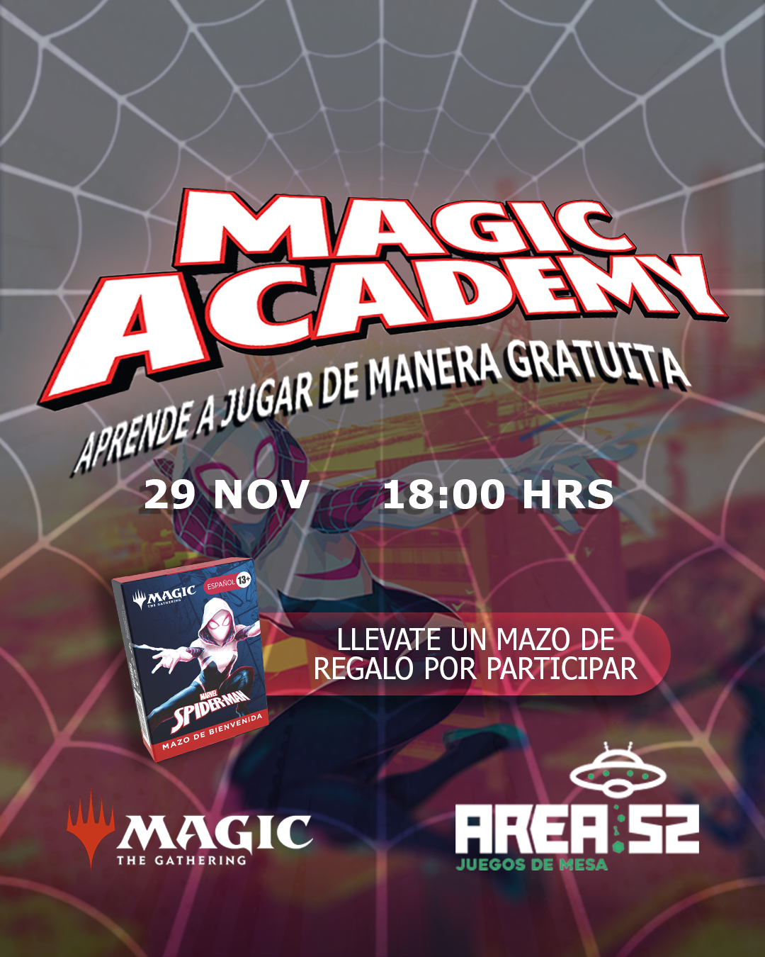*GRATUITO* Inscripción Magic Academy en Área 52 – Aprende a jugar Magic: The Gathering