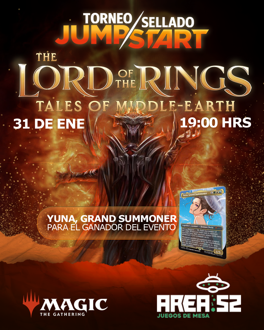 Inscripción Torneo Sellado Magic: Jumpstart El Señor de los Anillos (Sáb 31 Enero)