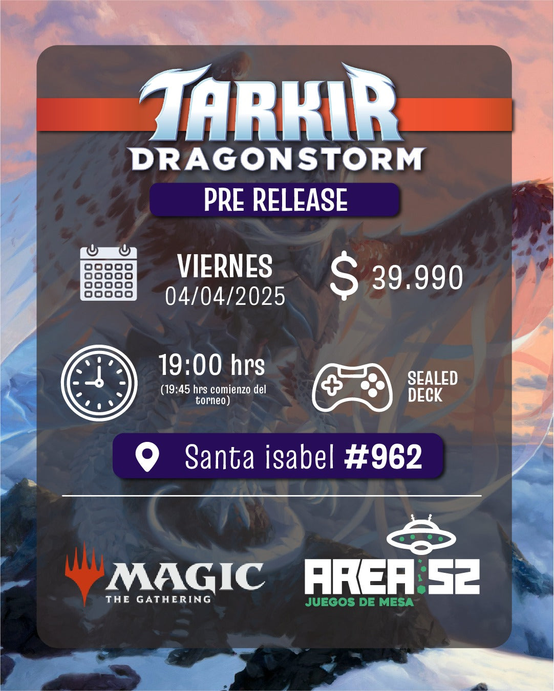 Pre-release MTG Tarkir: tormentas dracónicas