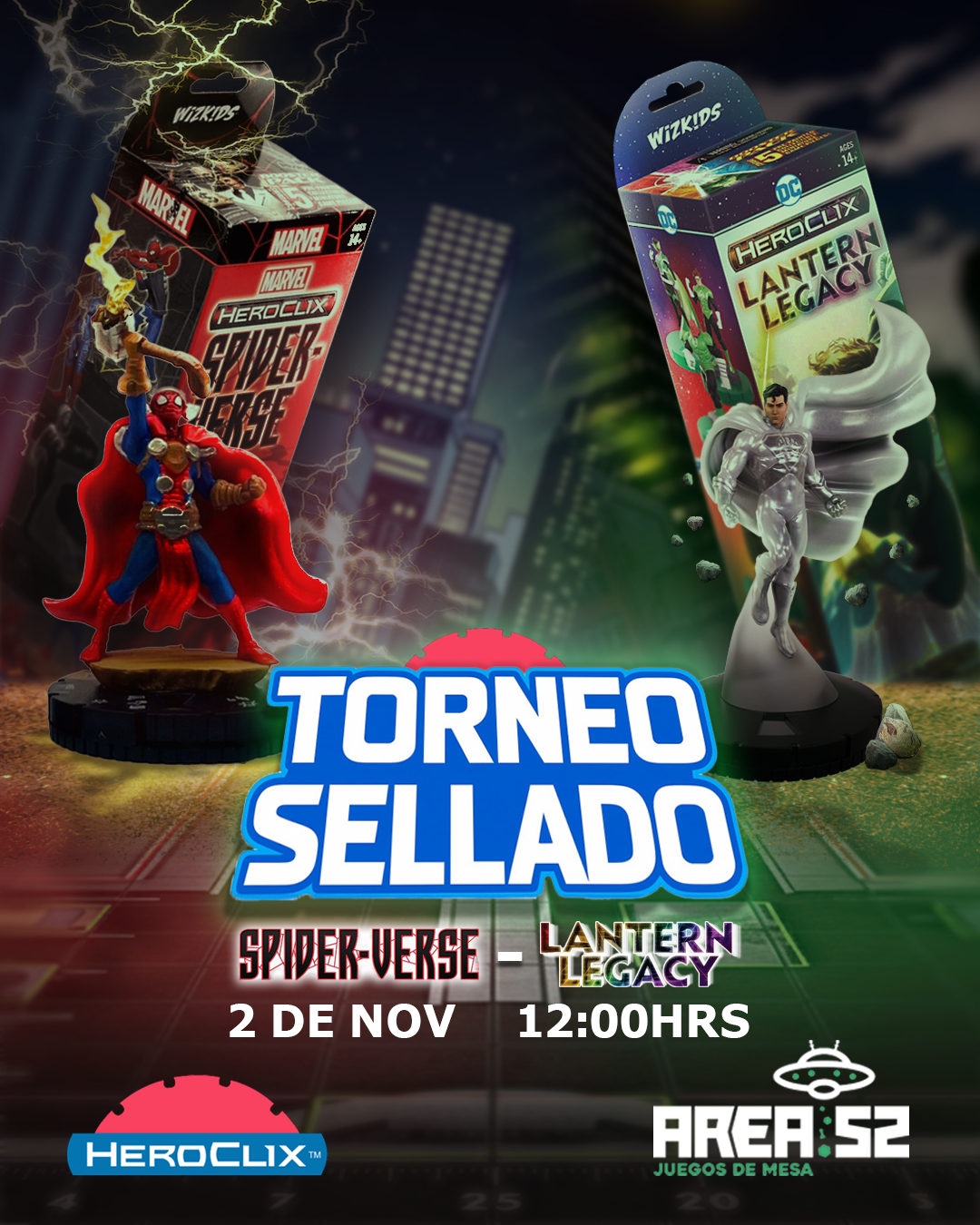 Torneo Sellado HeroClix | Spider-Verse & Lantern Legacy - Entrada