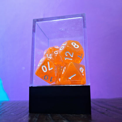 Set de Dados RPG Acrílico (7 piezas en caja)