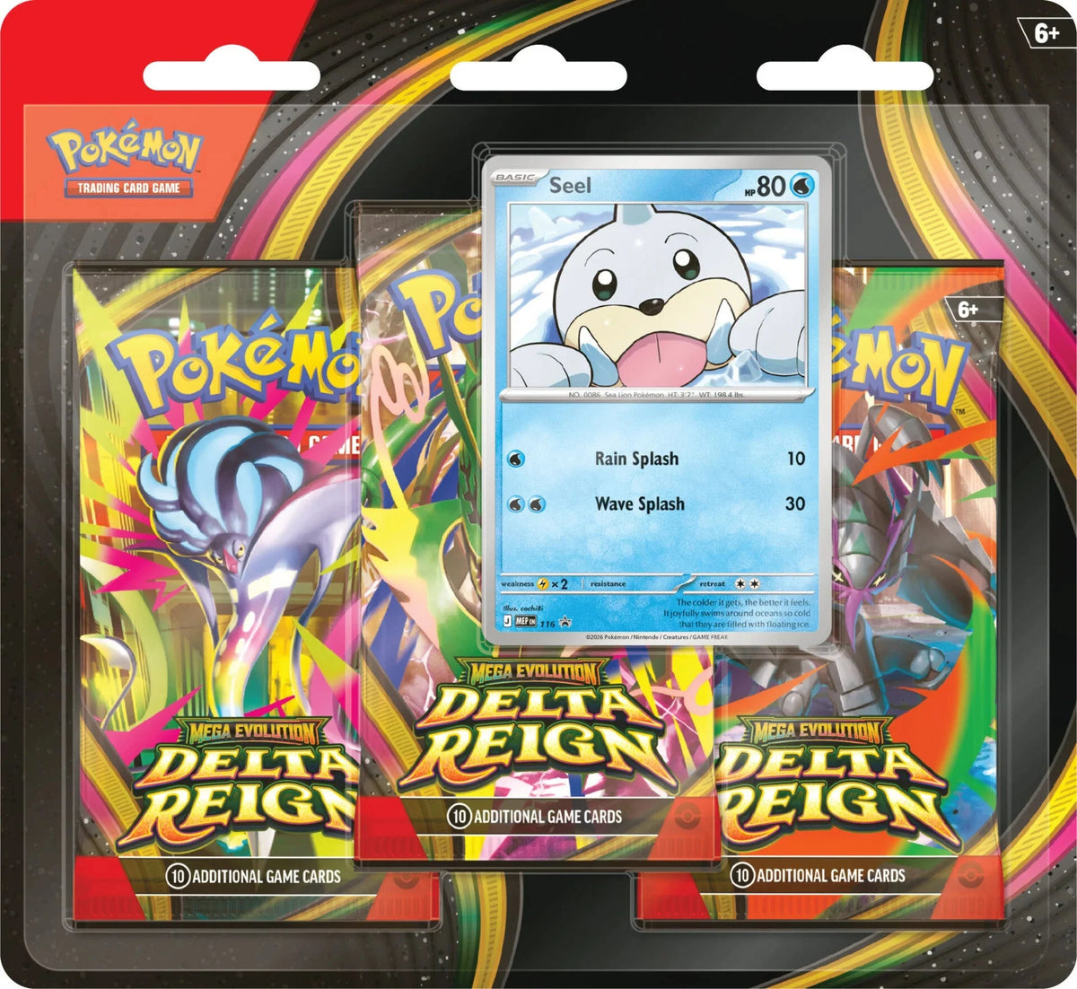 Pokémon TCG: Mega Evolution - Delta Reign - 3-Pack Blister (Inglés) - Preventa