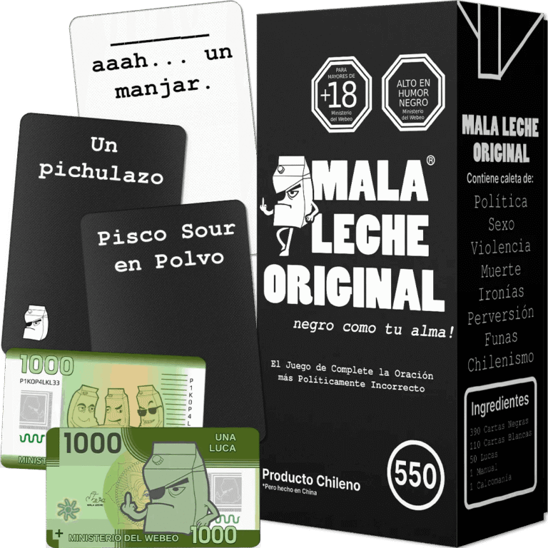 Mala Leche Original - Juego de Cartas de Humor Negro (Edición Chilena +18)