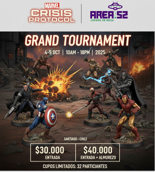 Entrada Grand Tournament AREA 52: Marvel Crisis Protocol - 4 y 5 de Octubre