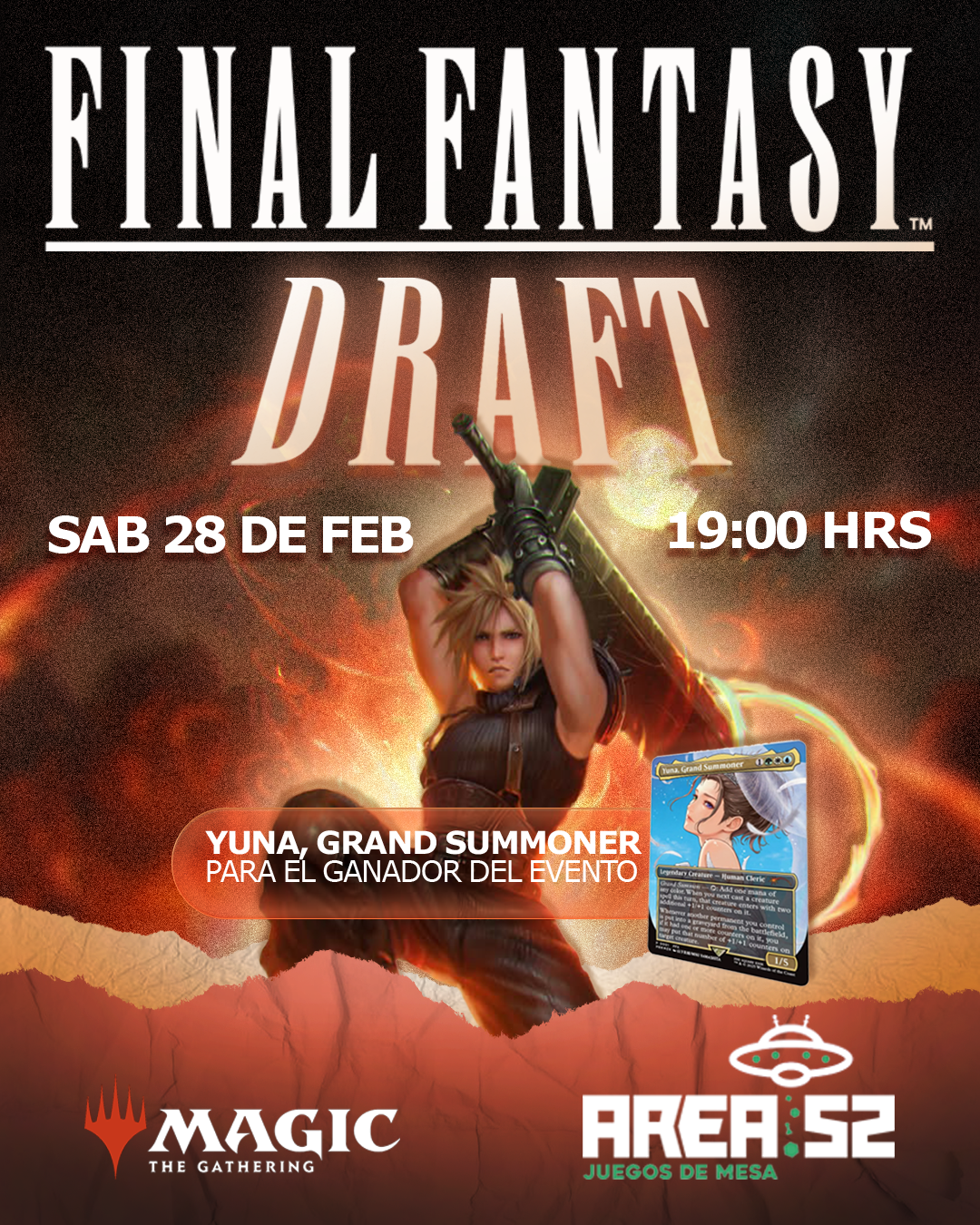 Inscripción Torneo Magic: The Gathering - Draft: Final Fantasy | 28 de Febrero