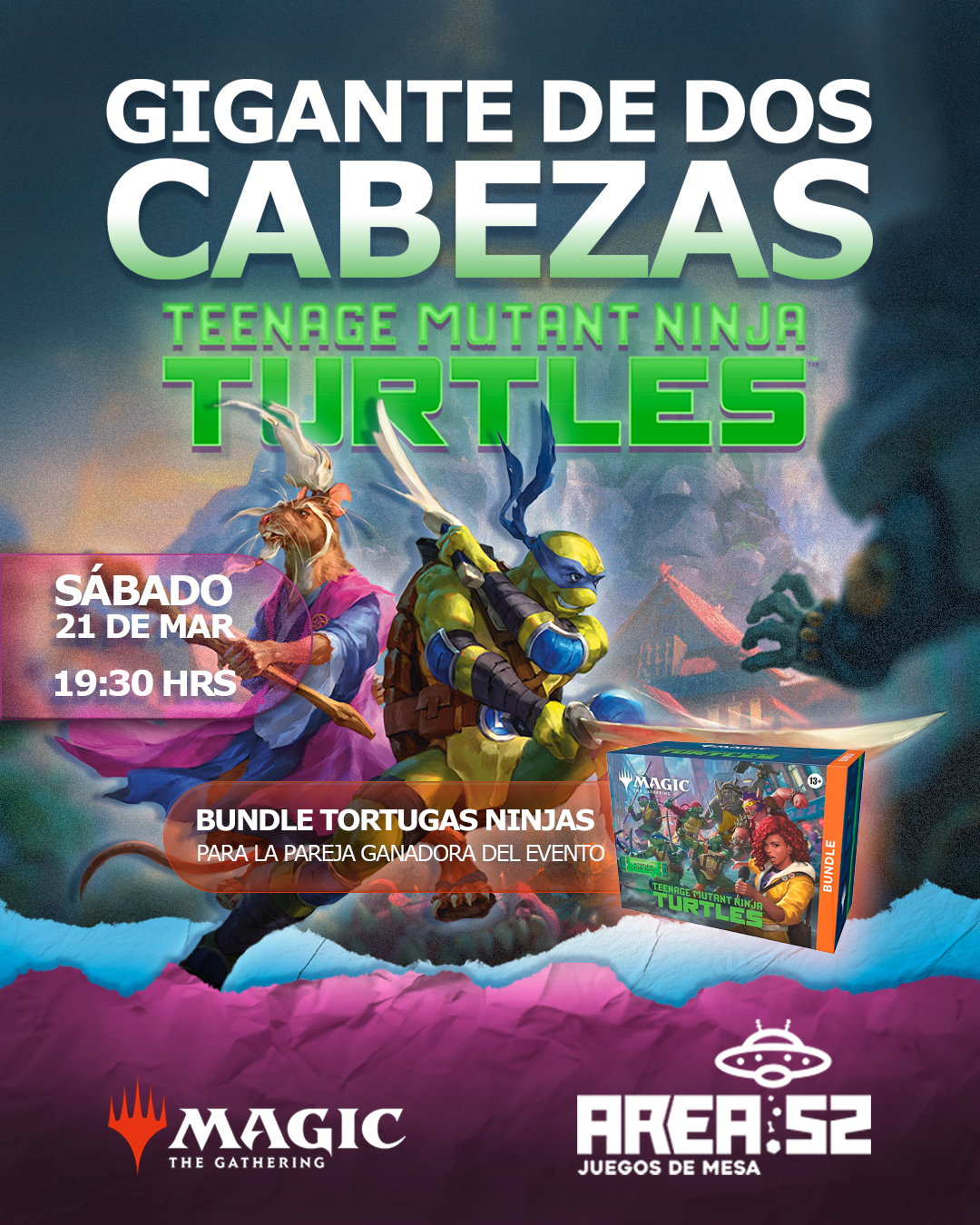 Inscripción — Gigante de dos Cabezas Commander - TMNT