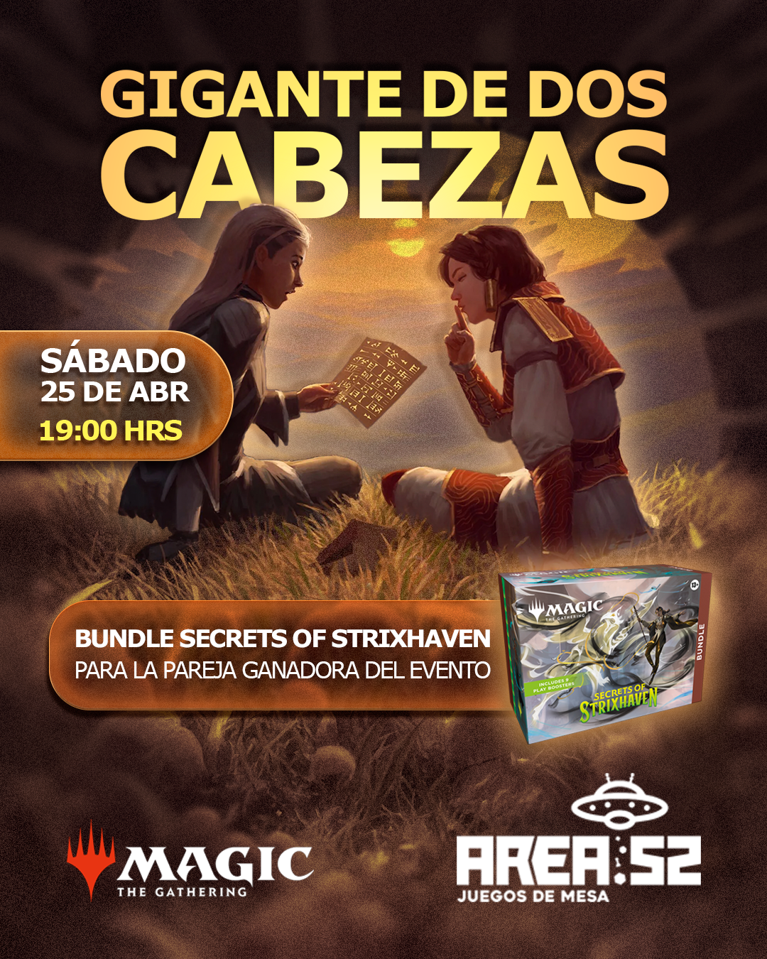 Inscripción — Gigante de dos cabezas Formato Precon - Magic:the gathering Strixhaven