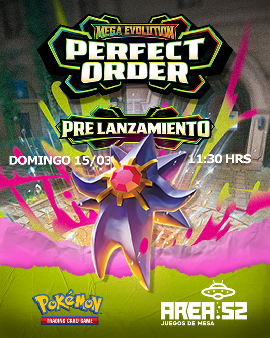 Inscripción Prelanzamiento Pokémon Perfect Order - Pokémon TCG - DOMINGO - Area52