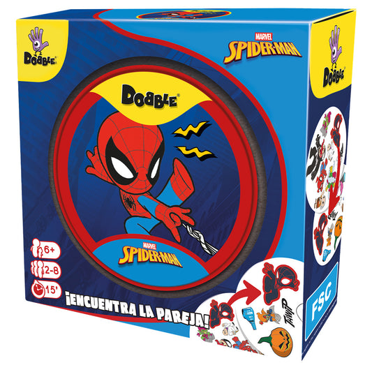 Dobble Spiderman — Juego de Mesa (Eco Sleeve)