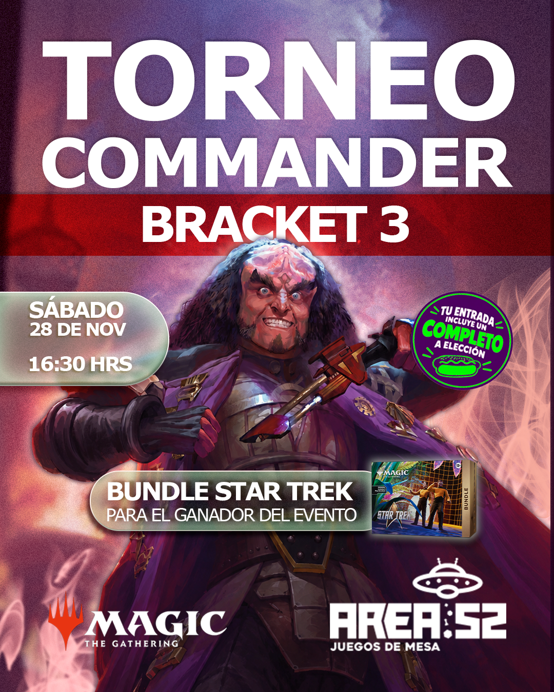 Inscripción — Magic: the gathering - Torneo commander Bracket 3 — Star trek