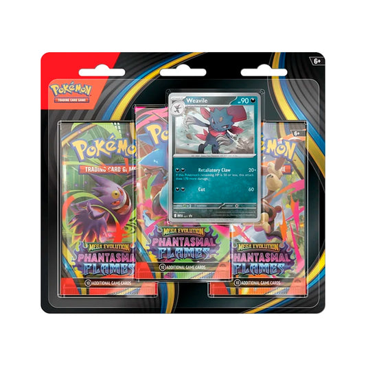 Pokémon TCG: Phantasmal Flames 3-Pack Blister - Pack de Cartas en Español